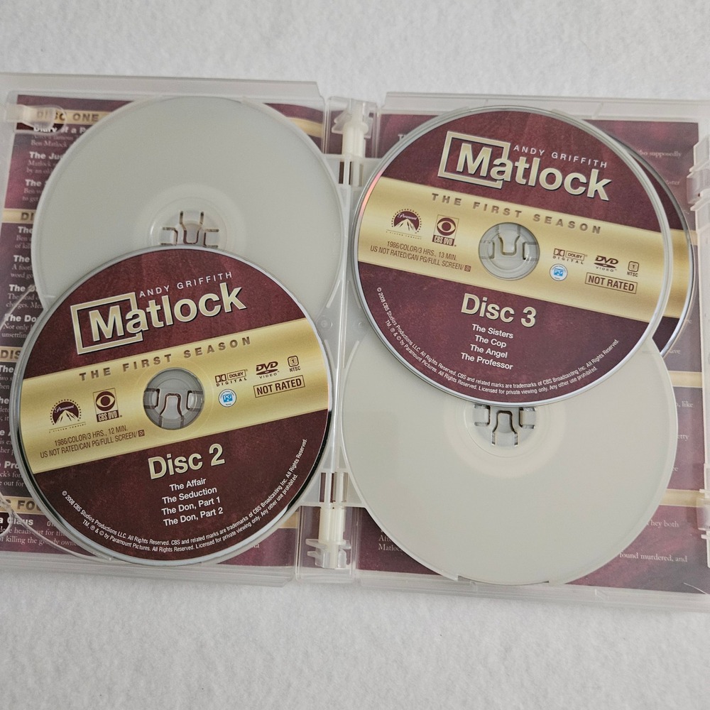 Matlock Seasons 1-8 DVD Set Andy Griffith Legal Drama Series Multi-Color 8pk - Picture 4 of 16
